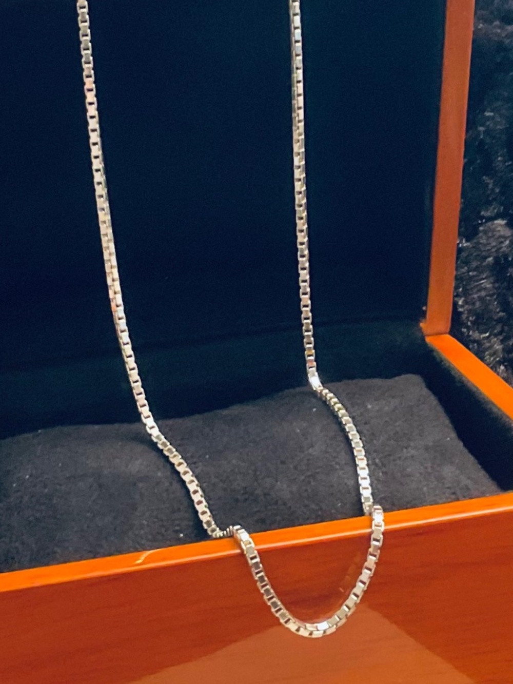 ✨ Heavy 24" Sterling Silver Classic Square Box Chain Necklace - Stamped 925 ✨